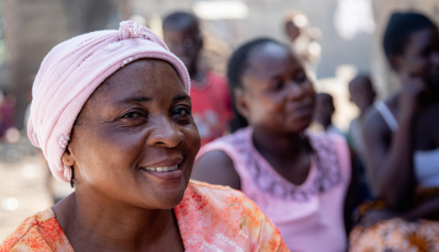 African woman smiling