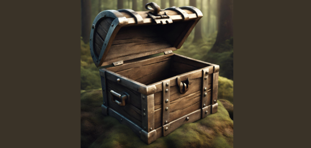 An empty treasure chest
